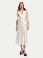Max Mara Leisure Sukienka koktajlowa Glizia 2516221048 Biały Regular Fit. Białe sukienki damskie Max Mara Leisure, bez wzorów, z acetatu, wizytowe, bez kołnierzyka, bez ramiączek. Za 669.99 zł.