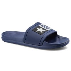 Granatowe Klapki Big Star Damskie Buty Wodoodporne. Niebieskie klapki damskie BIG STAR, z aplikacjami. Za 49.99 zł.