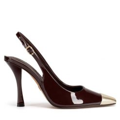 Szpilki Nine West. Brązowe szpilki damskie Nine West, bez wzorów, bez obcasa, na szpilce, bez zapięcia. Za 249.99 zł.