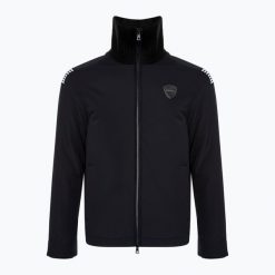 Kurtka męska EA7 Emporio Armani Train Soccer. Czarne kurtki męskie EA7 Emporio Armani, m, bez wzorów, z elastanu, eleganckie, bez kaptura. Za 669.99 zł.