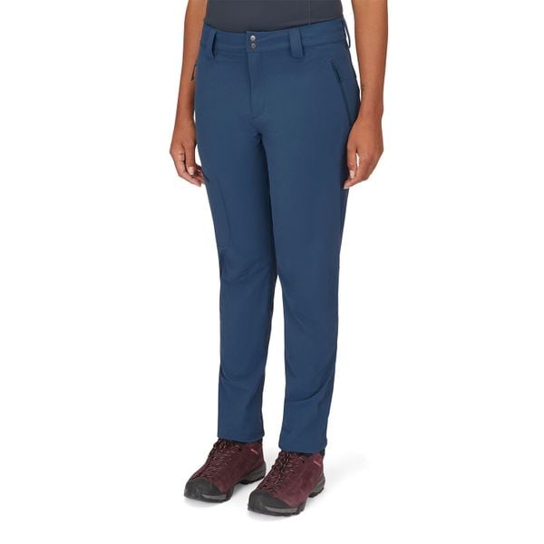 Spodnie softshellowe damskie Rab Women's Incline Pants. Niebieskie spodnie sportowe damskie RAB, na lato, bez wzorów, sportowe, trekkingowe. Za 374.99 zł.