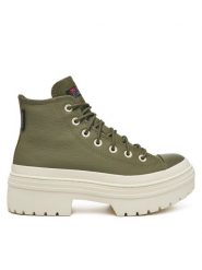 Converse Trampki Chuck Taylor All Star Lugged Heel Platform Waterproof A11163C 306 Zielony. Zielone trampki i tenisówki damskie Converse, bez wzorów, z materiału, bez zapięcia. Za 399.99 zł.