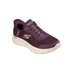 Buty sportowe Sneakersy damskie, Slip-Ins: GO WALK Flex - Grand Entry. Fioletowe obuwie sportowe damskie Skechers, bez wzorów, bez zapięcia, trekkingowe. Za 349.99 zł.