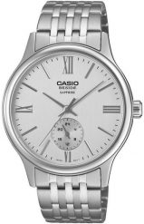 Zegarek Casio Casio Timeless BMS-100D-7AVDF Zegarek męski biała tarcza 48 mm. Białe zegarki męskie Casio, bez wzorów. Za 474.99 zł.