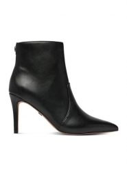 Nine West Botki CEO-C5179 Czarny. Czarne botki damskie Nine West, bez wzorów, ze skóry, bez obcasa, na szpilce, bez zapięcia. Za 279.99 zł.