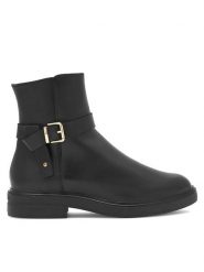 Sergio Bardi Botki ARC-C1040-02SB Czarny. Czarne botki damskie Sergio Bardi, bez wzorów, ze skóry, bez obcasa, na płaskiej podeszwie, bez zapięcia. Za 179.99 zł.
