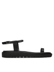 Calvin Klein Jeans Sandały Rope Toe Post Sandal Lth Mg YW0YW01893 Czarny. Czarne sandały damskie Calvin Klein Jeans, bez wzorów, z jeansu, bez obcasa, na płaskiej podeszwie, bez zapięcia. W wyprzedaży za 349.99 zł.