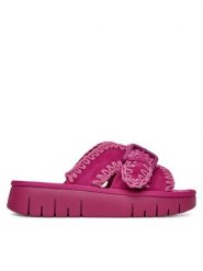 Roxy Klapki HY62277-3 Różowy. Czerwone klapki damskie Roxy, bez wzorów, z materiału, bez obcasa, bez zapięcia. Za 143.99 zł.