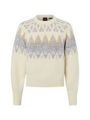 BOSS Orange Sweter z dzianiny z zawartością wełny dziewiczej - C_Farombo Kobiety beżowy, XS. Brązowe swetry nierozpinane damskie BOSS Orange, xs, bez wzorów, z dzianiny, bez kołnierzyka, bez ramiączek. Za 599.95 zł.