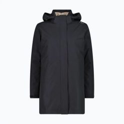 Płaszcz przeciwdeszczowy damski CMP 36Z2026D Zip Hood Parka. Szare parki damskie CMP, bez wzorów, z materiału, bez kołnierzyka, z kapturem. Za 689.99 zł.