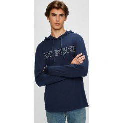 Diesel - Bluza. Niebieskie bluzy męskie Diesel, m, bez wzorów, z bawełny, bez ramiączek, z kapturem. W wyprzedaży za 139.90 zł.