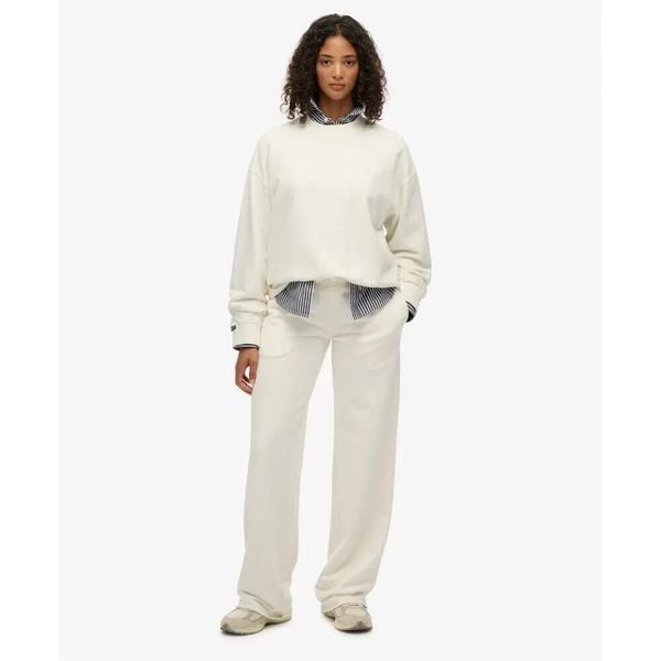 Bluza damska Superdry Studios. Białe bluzy damskie Superdry, s, bez wzorów, prążkowane, klasyczne, bez ramiączek, bez kaptura. Za 325.00 zł.