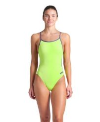 Strój kąpielowy damski Arena Swimsuit Lace Back Solid. Zielone stroje kąpielowe damskie ARENA, bez wzorów, z materiału. Za 129.99 zł.