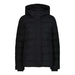 Kurtka ocieplana damska CMP 35K3666 Fix Hood. Czarne kurtki sportowe damskie CMP, bez wzorów, bez ramiączek, bez kaptura, trekkingowe. Za 479.99 zł.