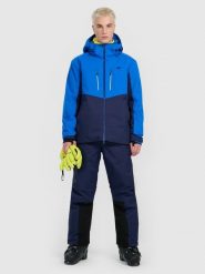 4F Spodnie narciarskie z szelkami membrana Dermizax 20000 męskie - granatowe XXL. Niebieskie spodnie sportowe męskie 4F, m, bez wzorów, narciarskie, Dermizax. Za 999.99 zł.