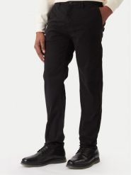 Guess Jeans Chinosy M4YB33 WGB5A Czarny Regular Fit. Czarne eleganckie spodnie męskie Guess Jeans, z aplikacjami, z bawełny. Za 389.99 zł.