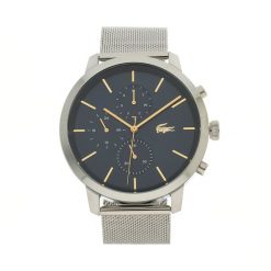 Zegarek Lacoste. Szare zegarki męskie Lacoste, bez wzorów, srebrne. Za 839.99 zł.