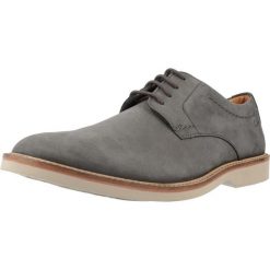 Buty CLARKS ATTICUS LTLACE Szary. Szare obuwie trekkingowe damskie Clarks, ze skóry, bez zapięcia. Za 331.99 zł.