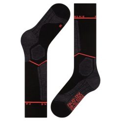 Podkolanówki damskie Falke SK Energizing Wool. Czarne skarpetki damskie Falke, bez wzorów, z elastanu. Za 297.50 zł.