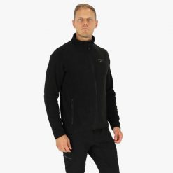 Bluza polarowa turystyka męska Swedemount Tromsö Fleece. Czarne bluzy sportowe męskie SWEDEMOUNT, na zimę, m, bez wzorów, z polaru, bez kaptura, narciarskie. Za 169.99 zł.