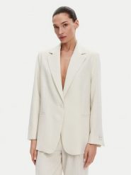 Calvin Klein Marynarka K20K208240 Beżowy Regular Fit. Brązowe marynarki i żakiety damskie Calvin Klein, bez wzorów, z syntetyku, bez kołnierzyka, bez ramiączek. Za 629.99 zł.