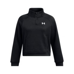 Damski top treningowy z zamkiem błyskawicznym 1/2 Under Armour Fleece® Pro. Białe topy damskie Under Armour, bez wzorów, bez kołnierzyka, bez ramiączek. W wyprzedaży za 234.75 zł.