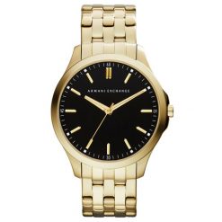 Zegarek Armani Exchange. Żółte zegarki męskie Armani Exchange, bez wzorów, złote. Za 979.99 zł.