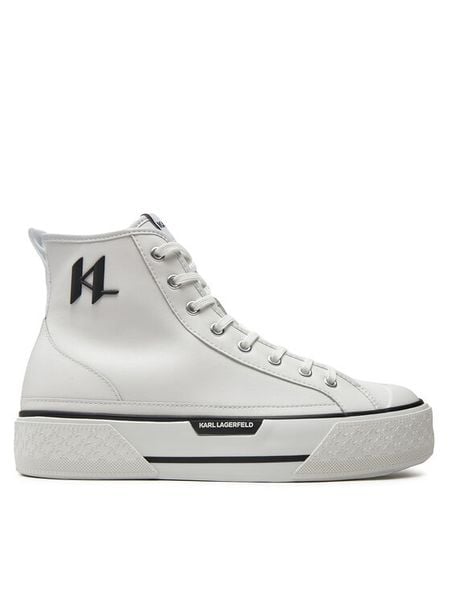 KARL LAGERFELD Trampki KL50450 Biały. Białe trampki męskie KARL LAGERFELD, bez wzorów, ze skóry, bez zapięcia. Za 579.99 zł.