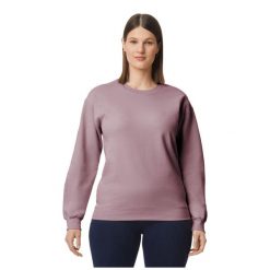 Bluza Polarowa Unisex Dla Dorosłych Softstyle O Średniej Gramaturze. Fioletowe bluzy sportowe męskie GILDAN, m, bez wzorów, z polaru, bez kaptura. Za 116.99 zł.
