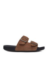 Quiksilver Klapki CWBEO-RAPID-32 MI08 Brązowy. Brązowe klapki męskie Quiksilver, bez wzorów, ze skóry, bez zapięcia. Za 159.99 zł.