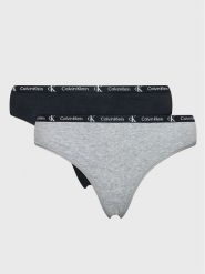 Calvin Klein Underwear Komplet 2 par stringów 000QD3990E Kolorowy. Majtki damskie Calvin Klein Underwear, z bawełny. Za 99.99 zł.