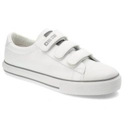 Białe Trampki Big Star Modne Buty Damskie. Białe trampki i tenisówki damskie BIG STAR, bez wzorów, ze skóry ekologicznej, bez zapięcia. Za 159.00 zł.
