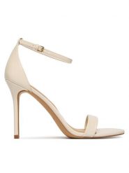 Aldo Sandały Jacynthe 14190668 Biały. Białe sandały damskie Aldo, bez wzorów, ze skóry, bez obcasa, na szpilce, bez zapięcia. Za 339.99 zł.