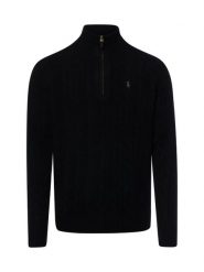 Polo Ralph Lauren Sweter z mieszanki wełny i kaszmiru Mężczyźni Wełna czarny, S. Czarne swetry męskie Polo Ralph Lauren, m, bez wzorów, z kaszmiru, bez kołnierzyka, bez ramiączek. Za 1,199.95 zł.