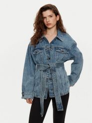 HUGO Kurtka jeansowa Icon 50530298 Niebieski Relaxed Fit. Niebieskie kurtki damskie Hugo, xl, bez wzorów, z bawełny, bez kaptura. Za 599.99 zł.