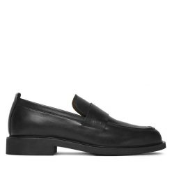 Półbuty Calvin Klein. Czarne buty wizytowe męskie Calvin Klein, bez wzorów, bez obcasa, bez zapięcia. Za 649.99 zł.