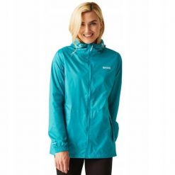 Kurtka trekkingowa damska Pack It Jacket III kieszonkowa przeciwdeszczowa. Niebieskie kurtki sportowe damskie Regatta, l, bez wzorów, z materiału, bez ramiączek, z kapturem, rowerowe. Za 109.99 zł.