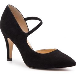 Szpilki CAPRICE - 9-24402-22 Black Suede 004. Czarne półbuty damskie Caprice, bez wzorów, ze skóry, bez obcasa, na obcasie, bez zapięcia. W wyprzedaży za 179.00 zł.