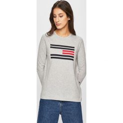 Tommy Hilfiger - Bluzka. Szare bluzki damskie Tommy Hilfiger, s, bez wzorów, z bawełny, casualowe, bez kołnierzyka, bez ramiączek. W wyprzedaży za 119.90 zł.