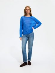 Sweter z domieszką wełny - wielobarwny. Swetry nierozpinane damskie Reserved, l, bez wzorów, z dzianiny, bez kołnierzyka, bez ramiączek. Za 119.99 zł.