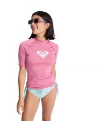 Koszulka rash vest z krótkim rękawem dla Kobiety WHOLE HEARTED Różowy. Czerwone stroje kąpielowe damskie Roxy, s, bez wzorów, z elastanu. Za 119.99 zł.