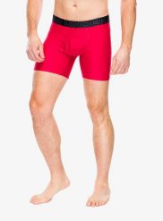 Bokserki termoaktywne Under Armour Performance Tech 6 in 3-Pack Boxerjock. Czerwone bokserki męskie Under Armour, bez wzorów, z materiału. Za 152.79 zł.