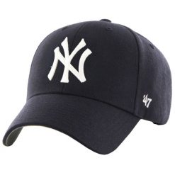 Czapka z daszkiem dla dorosłych New York Yankees MVP Cap. Niebieskie czapki damskie 47 Brand, bez wzorów, z wełny, sportowe. Za 139.00 zł.