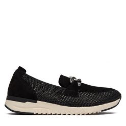 Półbuty Caprice. Czarne półbuty damskie Caprice, bez wzorów, bez obcasa, na płaskiej podeszwie, bez zapięcia. Za 439.99 zł.