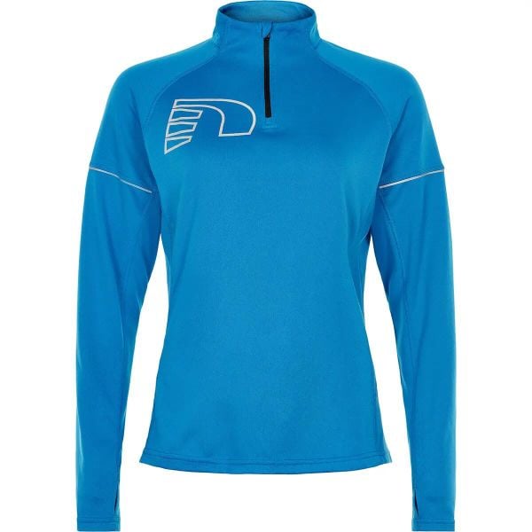 Bluza damska Newline core zip neck. Niebieskie bluzy damskie Newline, s, bez wzorów, eleganckie, bez ramiączek, bez kaptura. Za 259.00 zł.