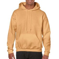 Bluza Z Kapturem Dla Dorosłych Unisex Heavy Blend. Żółte bluzy męskie GILDAN, l, bez wzorów, bez ramiączek, z kapturem. Za 73.99 zł.