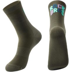 Skarpetki rowerowe kolarskie antybakteryjne Rockbros RB4900 unisex. Brązowe skarpetki damskie ROCKBROS, bez wzorów. Za 29.90 zł.