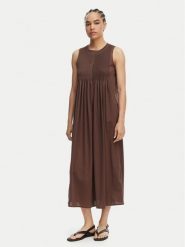 Weekend Max Mara Sukienka codzienna Ricordo 2615621022 Brązowy Regular Fit. Brązowe sukienki damskie Weekend Max Mara, na co dzień, xs, bez wzorów, z bawełny, bez kołnierzyka, bez ramiączek, proste. Za 949.99 zł.