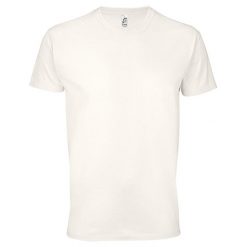 Koszulka Unisex Dla Dorosłych Z Bawełny Imperial Ringspun. Białe bluzki damskie SOL'S, s, bez wzorów, z bawełny, sportowe, bez kołnierzyka, bez ramiączek. Za 37.99 zł.