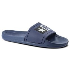 Granatowe Klapki Big Star Męskie Wodoodporne Buty. Niebieskie klapki męskie BIG STAR, bez wzorów, z tworzywa sztucznego, bez zapięcia. Za 69.99 zł.